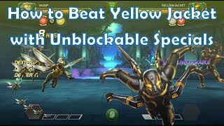 How to Beat Yellow Jacket with Unblockable Specials - Marvel: Contest of Champions