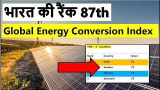 वैश्विक ऊर्जा रूपांतरण सूचकांक / Global Energy Conversion Index / रैंक rank and Index 2021