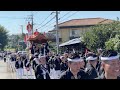 泉南郡熊取町 七山㊗️100周年記念曳行 だんじり 神社 神 大阪 寺 祭 宮 やり回し japan festival excitement 岸和田 入魂 熊取町 七山