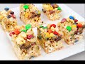 M&M Marshmallow & Popcorn Slice