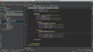 TableRow Layout - Android Development Tutorial