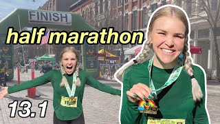 I RAN MY *first* HALF MARATHON *from total beginner, my entire running journey + race day vlog*