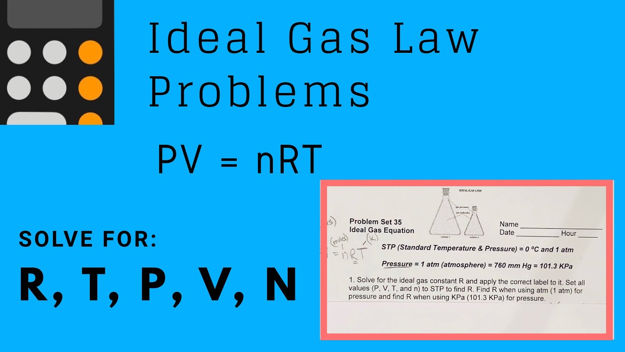 Solving Ideal Gas Law Problems - YouTube