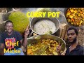 Curry Chicken with Rice & roast breadfruit Jamaican style