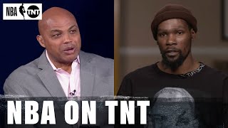 Kevin Durant Reacts To James Harden-Ben Simmons Trade Ahead of #NBAAllStar Draft | NBA on TNT