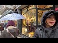 turkiye🇹🇷istanbul rainy day istiklal street taksim street galata tower nisantasi luxury street 4k