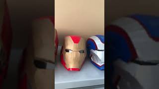 Iron man- iron man helmet out of cardboard #shorts #ironman #diy #howto #avengers #channeldoriginal