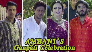 Celebs Gather At Ambani's For Ganpati Celebration 2018 | Shahrukh Khan, Salman Khan | Full Video