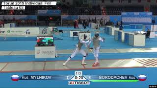 2019 226 T08 04 M F Individual Juniors Torun POL WCH RED BORODACHEV RUS vs MYLNIKOV RUS