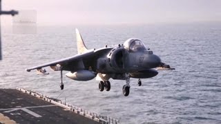 AV-8B Harrier Jump Jet In Action! Vertical Landing and Short Takeoff