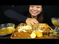 authentic nepali food dhido with buff curry gundruk with rice nepali food mukbang eating asmr