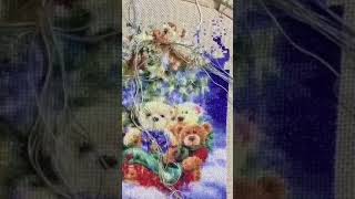 37日目Mini Teddy Bear Tree クロスステッチ制作動画