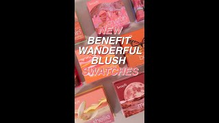 NEW Benefit Wanderful World Silky Soft Powder Blushes *Swatches of All Shades*