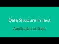 java data structure - Stack Application