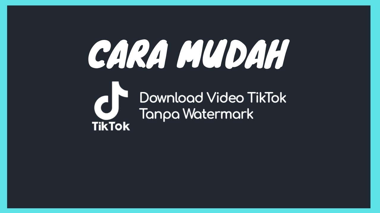 Cara Mudah Mengunduh Video Tiktok Tanpa Watermark Atau Logo Tiktok ...