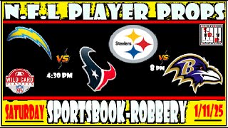 NFL player props | Today Saturday January 11 2025 | Best NFL prop bets | NFL player props | Playoffs