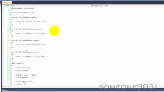 C++ NOOB TO PRO-TUTORIAL 30-FUNCTION OVERLOADING