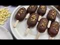 recipe chocolate mousse popsicles with salted caramel and peanuts