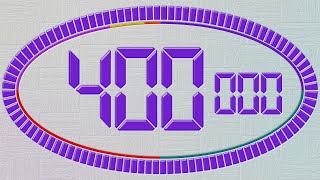 400 Second Timer With Ticking Sound & Alarm at The End | Numbers 400 to 0 Countdown | Cool Timer