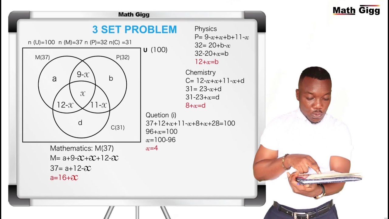 3 Set Problem Question 2 Math Gigg Youtube