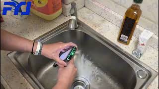 FYJ F9825 Mobile Computer Barcode Scanner Ruggedness Testing IP68 under Milk/Oil/Water