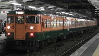 JR山陽本線 115系湘南色 A13編成 広島駅 車庫への回送 2011.3