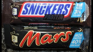 Snickers Protein Bar \u0026 Mars Protein Bar Review