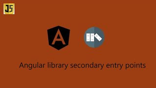 Secondary entry points in angular library