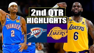 Los Angeles Lakers vs Oklahoma City Thunder 2nd QTR Game Highlights | March 4 | 2024 NBA Season