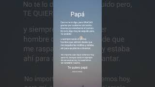 Poema Para Papá 💙