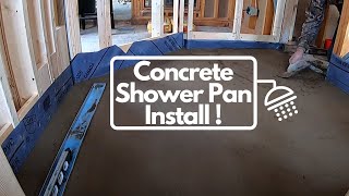 How to Install a Concrete Shower Pan with a Linear Drain