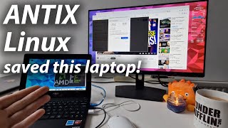 AntiX LINUX (almost) SAVED this slow laptop! I am impressed!