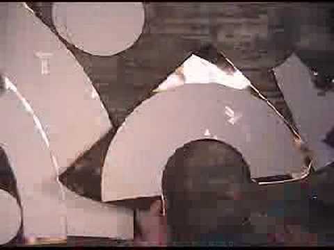 Cutting out copper pot template Cutting out copper pot template