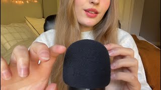 ASMR | GIVING YOU TINGLES | spiders crawling up your back, with foam mic cover + hand movements✨