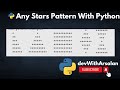Sandglass Pattern of STARS with Python | Create a Python project #youtube #youtuber #trending