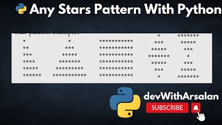 Sandglass Pattern of STARS with Python | Create a Python project #youtube #youtuber #trending