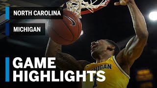 Highlights: North Carolina at Michigan | Big Ten Basketball | ACC/Big Ten Challenge