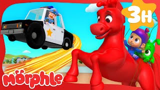 Police Car Chase in the Sky! 😮  | Stories for Kids | Morphle Kids Cartoons