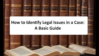 How to Identify Legal Issues in a Case: A Basic Guide