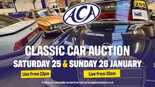 LIVE CLASSIC CAR AUCTION! Anglia Car Auctions January 2025 sale - Day One