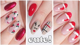 Christmas Nail Art 🎅🏻 3 Cute \u0026 Minimalist Christmas Nail Art Designs!