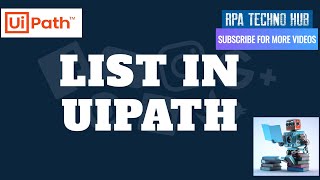 UiPath Tutorial 04 - Initializing List and and Declaring List Variable | Adding, Removing&others