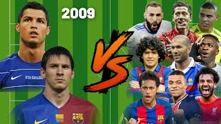 2009 Ronaldo-Messi vs Legends💪(Ronaldinho-Maradona-Pele-Benzema-Neymar-Mbappe)