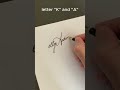 how to write the letter“k“and „a