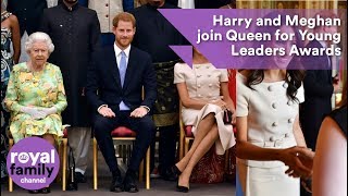 The Duke and Duchess, Prince Harry and Meghan join Queen for Young Leaders Awards