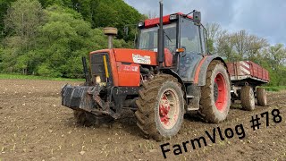 FarmVlog #78 - Zetor 9540 a označování skruží s kůly v kukuřici