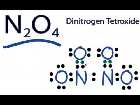 What is the Lewis dot structure of N2O4?