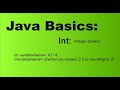 Java Basics: Integer division