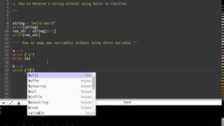 Python - Reverse string And Swap 2 variables