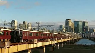 阪急 新淀川橋梁の夕景